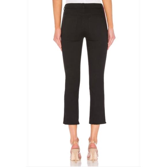Pam & Gela Cropped Flare with Classic Stripe, Black Side Stripe Kick Flare Jeans - Picture 4 of 12